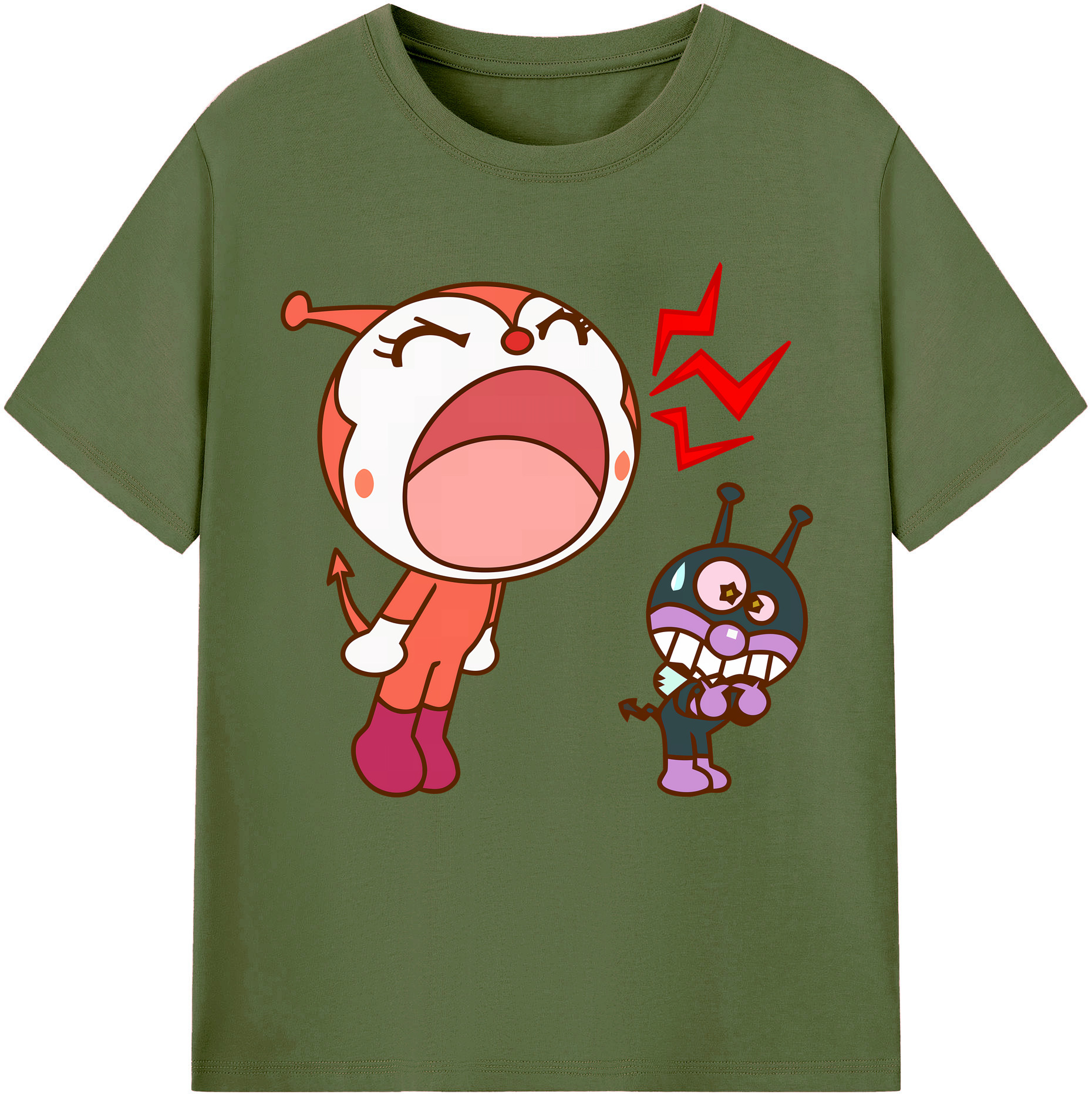 （画像用） アンパンマン Anpanman 綿100％半袖Tシャツ（フロントプリント）